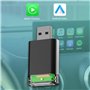 Cpolebev Carplay sans 2 en 1 et Boîtier Android Auto AI Filaire vers Mini Adaptateur Carpay sans Bluetooth pour Autoradio