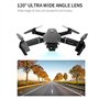 Asyduey E88 WiFi FPV Drone avec Grand Angle 4K HD Double CaméRa Pliable Altitude Maintenue TéLéCommande Quadrirotor Drones Profe