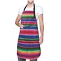 Tablier à rayures mexicaines colorées avec sangles de cou réglables, tabliers en tissu Oxford pour la cuisine et la pâtisserie, 
