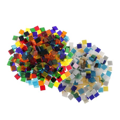 FYJL Mosaique 300g a mélangé des Morceaux de tuiles de mosaïque en Verre de Place de Couleur for la Fabrication de mosaïque 10x1