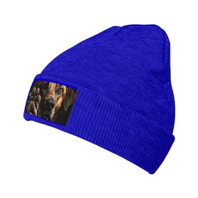 Casquette unisexe en laine tricotée pour adulte avec patte d'animal de compagnie pour le sport et l'extérieur