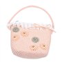Amorar Nouveau Sac à Bandoulière en Paille Enfant Sac à Main en Rotin Sacs de Panier Sac de Plage Été Bohême Fleur Sac D'épaule