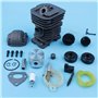 Yurefax Kit Cylindre-Piston 40 mm, for Husqvarna 141142137136 tronçonneuse WT Moteur Carter d'huile Joint Pompe Ligne de Carbura