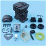 Yurefax Kit Cylindre-Piston 40 mm, for Husqvarna 141142137136 tronçonneuse WT Moteur Carter d'huile Joint Pompe Ligne de Carbura