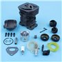 Yurefax Kit Cylindre-Piston 40 mm, for Husqvarna 141142137136 tronçonneuse WT Moteur Carter d'huile Joint Pompe Ligne de Carbura
