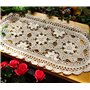 Laivigo Faite à la Main au Crochet Ovale Lucky Fleur Nappe Chemin de Table napperons Napperon, 30,5 x 61 cm
