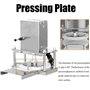lwjunmm Presse à Pâtes 22cm Diamètre Machine à Pizza Manuelle avec Plateau en Acier Inoxydable Formeuse à Pizza Domestique,pour 