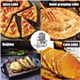 lwjunmm Presse à Pâtes 22cm Diamètre Machine à Pizza Manuelle avec Plateau en Acier Inoxydable Formeuse à Pizza Domestique,pour 