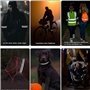 Lunpog Lot de 4 pinces à pantalon de vélo - Bandes réfléchissantes élastiques avec fermeture Velcro - Protection de pantalon de 