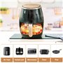Diboniur Papier Cuisson Air Fryer, 100 Pièces 20cm Papier Sulfurisé pour Air Fryer, Antiadhésive Disposable Paper Liner Accessoi