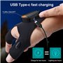 Preciva USB Rechargeable Pêche Gants LED, Cadeaux de pêche pour Hommes - Cadeau Homme Gants LED, Cadeaux de Noël Secrets pour Ho