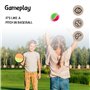 2 Pcs Jeux Exterieur Enfant Velcro Raquette,Balles Jeu De Lancer Jeu Velcro Plein Air Plage avec Jardin 2 Pagaies Et 1 Balles po