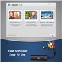 August VGB100 Enregistreur Convertisseur de Vidéo / Audio AV - Carte de Capture Vidéo Clé USB 2.0 – Câble de Transfert RCA vers 