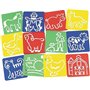 Lot de 12 pochoirs animaux – Grands pochoirs pour enfants de 4 à 8 ans