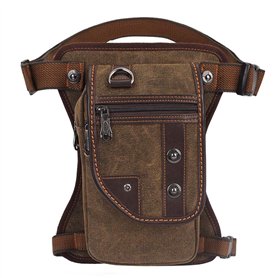 Xieben Canvas Drop Leg Sac pour Hommes Femmes Moto Vélo Multi-Purpose Cuisse Taille Fanny Pack Mens Voyage Équitation Pêche Rand
