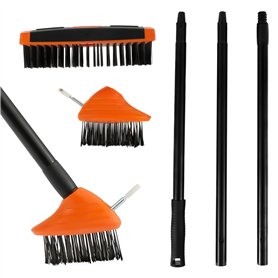 Balai Métallique Robuste avec Manche Télescopique(133cm) et 2 Tête de Brosse