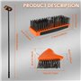 Brosse à Poils Métalliques Rigides pour Mauvaises