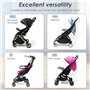 Guidon universel pour poussette de bébé - Angle réglable - Accoudoir amovible - Barre transversale - Accessoires pour poussette