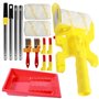Foribyw Kit de brosse à bordure avec manche d'extension/plateau/pinceau à peinture pour bordure de bricolage