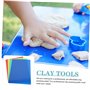 Milisten Lot de 4 tapis de jeu en pâte à modeler pour enfants - Planches à découper - Tapis de base coloré pour loisirs créatifs