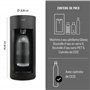 Mysoda : Glassy - Machine à eau pétillante en composite de bois avec 1 bouteille de gazéification en verre d'1 L, un bouteille e