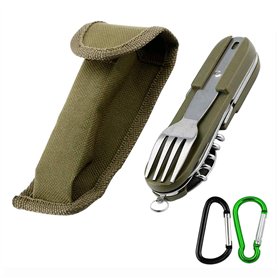 ADNEWX Vaisselle de Camping en Acier Inoxydable 8 en 1
