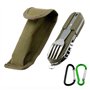 ADNEWX Vaisselle de Camping en Acier Inoxydable 8 en 1