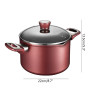 Marmite Pot en alliage d'aluminium soupe Double poignées Pot bébé Ménage Aliments Cuisine multi-usage non-bâton Marmite Faitout 