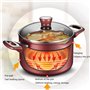 Marmite Pot en alliage d'aluminium soupe Double poignées Pot bébé Ménage Aliments Cuisine multi-usage non-bâton Marmite Faitout 