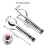 Pince de service en acier inoxydable 6 pièces, PUDSIRN 9 pouces pinces de service alimentaire apéritif buffet pinces fourchette,
