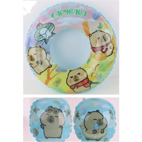 Bouée de Natation pour Enfants avec Poignée Design Adorable de Cartoon Bouée de Natation et Brassards Gonflables pour Enfants Fl