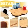 Feicuan Support pour Ordinateur Portable avec Coussin pour canapé lit, Lap Desk Plate-Forme en Bambou Oreiller Support de téléph