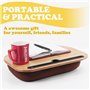Feicuan Support pour Ordinateur Portable avec Coussin pour canapé lit, Lap Desk Plate-Forme en Bambou Oreiller Support de téléph