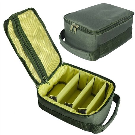 XUSANSO Moulinet de pêche Tackle - Sac de pêche étanche - Porte-canne portable - Sac de rangement avec 3 séparateurs réglables p