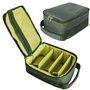XUSANSO Moulinet de pêche Tackle - Sac de pêche étanche - Porte-canne portable - Sac de rangement avec 3 séparateurs réglables p