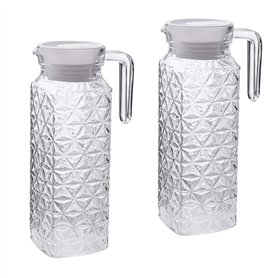 F Fityle Paquet de 2 Pichets de 110cl avec Couvercle