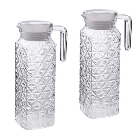 F Fityle Paquet de 2 Pichets de 110cl avec Couvercle