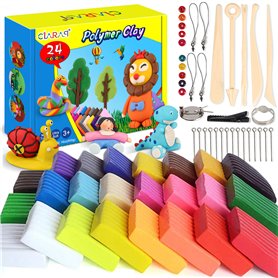 CiaraQ Four Cuisson Pate Polymère - 24 Couleurs 600g