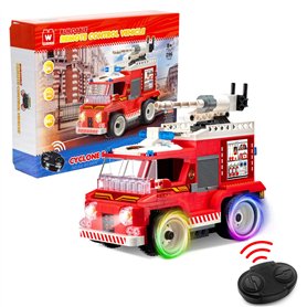 Wise Block W Voiture Télécommandée Jeu de Construction - Moteur de Pompier Télécommandé