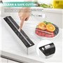 Quasziwa Derouleur Film Alimentaire - Fixation Magnétique et Murale sans Perçage, Distributeur Papier Aluminium et Film pour Org
