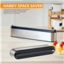 Quasziwa Derouleur Film Alimentaire - Aspect INOX, Fixation Magnétique et Murale sans Perçage, Distributeur Papier Aluminium et 