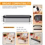Quasziwa Derouleur Film Alimentaire - Aspect INOX, Fixation Magnétique et Murale sans Perçage, Distributeur Papier Aluminium et 