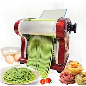 Machine à Pâtes Électrique avec Rouleau à Pâtes et Double Lame en Acier Inoxydable