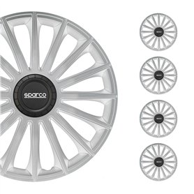 Sparco Enjoliveurs Treviso - 15-pouces - Argent - Set de 4 pièces