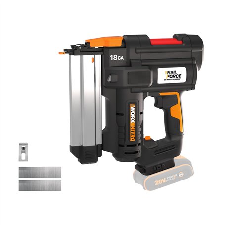 WORX Cloueuse à batterie 20 V - 18 GA PowerShare | WX842.9 | Clous de 1
