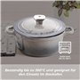 MasterPro Unique,Faitout de Cuisine de 27 cm avec Couvercle,Gris,Fabriqué avec des Matériaux recyclés,Anses ergonomiques,Faitout