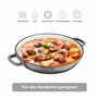 MasterPro Unique | Faitout de Cuisine Bas avec Couvercle | Faitout de 30,5 cm | Blanc | Fabriqué en Fonte | Anses ergonomiques |