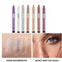 Pakivs Lot de 12 Bâtons de Fard à Paupières, Crayon Eyeliner Multi-usage Pailleté Longue Durée et Bâton de Maquillage Fard à Pau