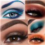 Pakivs Lot de 12 Bâtons de Fard à Paupières, Crayon Eyeliner Multi-usage Pailleté Longue Durée et Bâton de Maquillage Fard à Pau