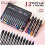 Mrettick 12 couleurs fard à paupières Shimmer Stick, 2024 Nouveau crayon de fard à paupières Waterproof Glitter Eye Shadow Eyeli